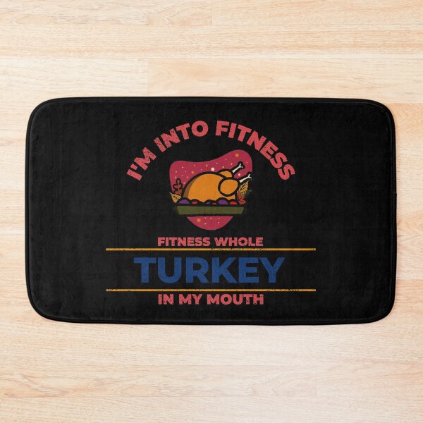 Item preview, I'm Into Fitness, Fitness Turkey in My Mouth Black - Funny Gym designed and sold by GymWearDepot.