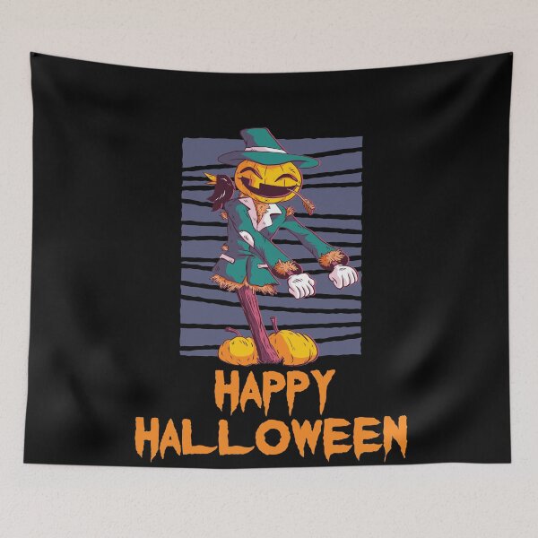 Item preview, Funny Scary Evil Pumpkin Scarecrow Spooky designed and sold by Hema Thilakaratne.