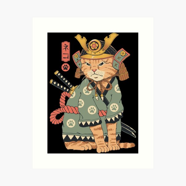 Neko Samurai Art Print