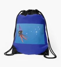 "Squizard" with bubbles Drawstring Bag