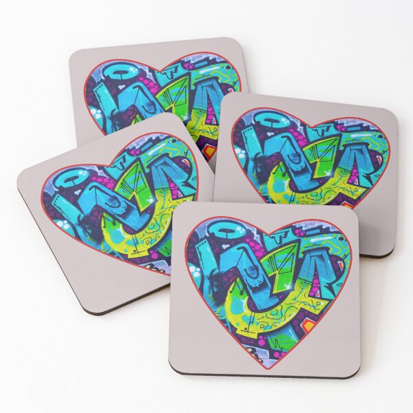Item preview, Colorful graffiti love shape- graffiti aesthetic style designed and sold by Red-ElYoubi.