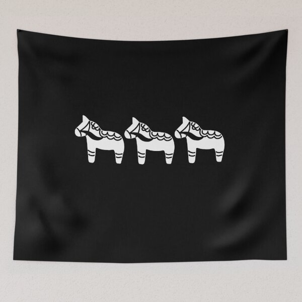 Item preview, Swedish Dala Dalarna Sweden Horse Dalecarlian White Minimalist designed and sold by funnytshirtemp.