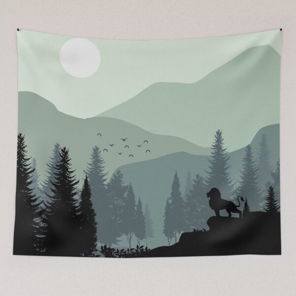 Item preview, Lion silhouettes artwork. designed and sold by emphatic.