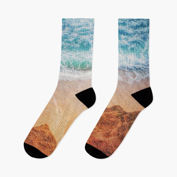 Item preview, Blue Ocean Wave Sand Cliff Rocks designed and sold by Beachy.