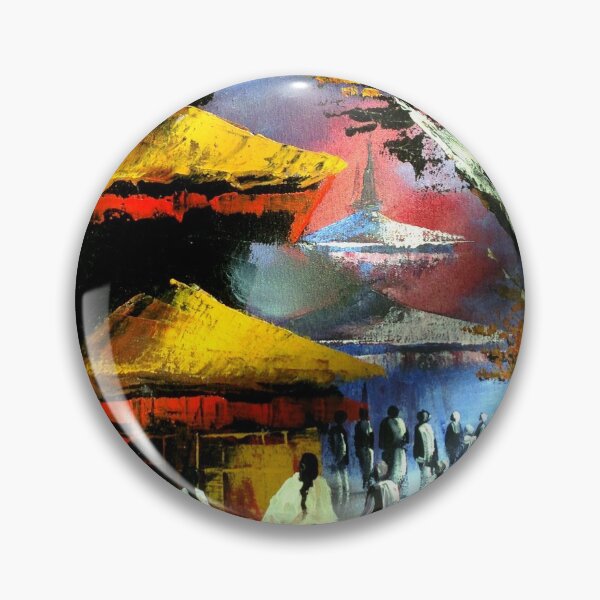 Item preview, Panoramic Night View Of Nyatapola Temple  designed and sold by Whimsy Art.