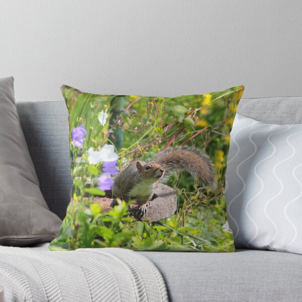 Item preview, Grey squirrel on birdbath designed and sold by turniptowers.
