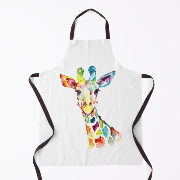 Artikelvorschau, Aquarell Giraffe // Giraffe Illustration // Bunte Giraffe entworfen und verkauft von lineosa.