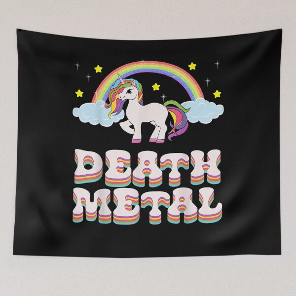 Item preview, Death Metal Unicorn Rainbow Gift Fantasy designed and sold by tolivia.