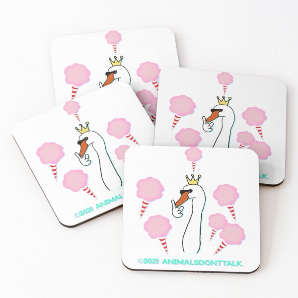 Item preview, White Swans & Cotton Candy designed and sold by ANIMALSDONTTALK.