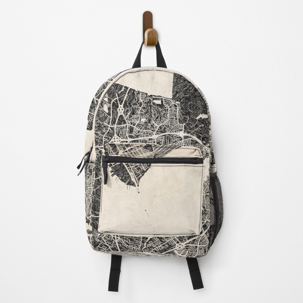 Vista previa del artículo con la obra «Mochila», diseñado y vendido por InkMaps.