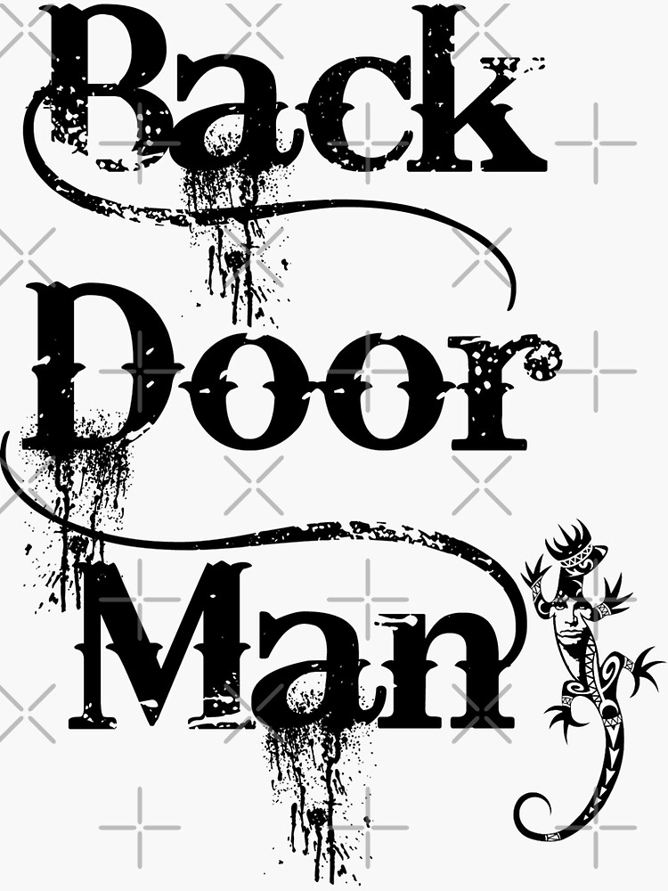 "back door man" Sticker for Sale by JTK667 Redbubble