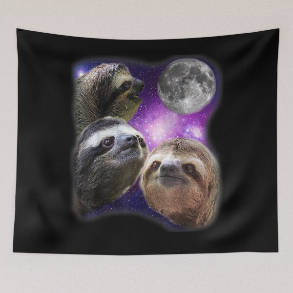 Item preview, Sloth Three Sloth Howling Moon Parody Design designed and sold by tolivia.