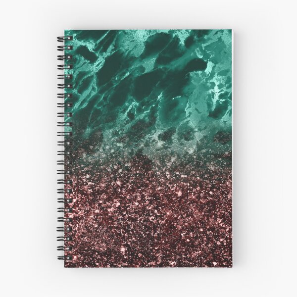 Item preview, Dark Teal Green Marble and Dark Rose sparkle, love it designed and sold by Orianah.