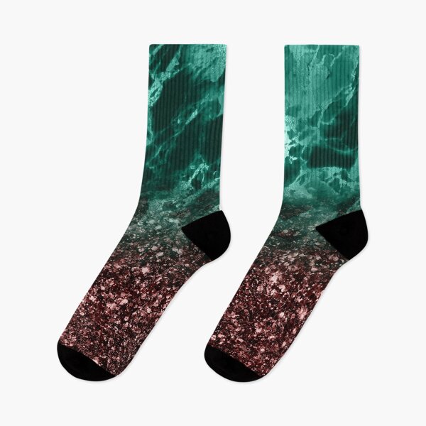 Item preview, Dark Teal Green Marble and Dark Rose sparkle, love it designed and sold by Orianah.