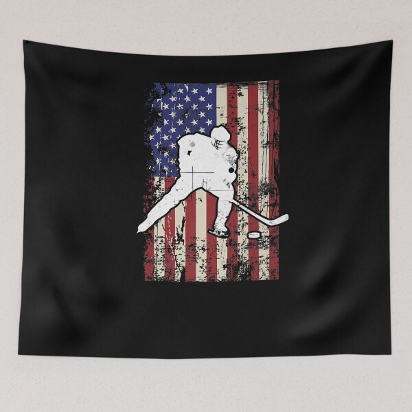 Item preview, Usa Flag Hockey Ice Hockey Player Fan Gift designed and sold by tolivia.