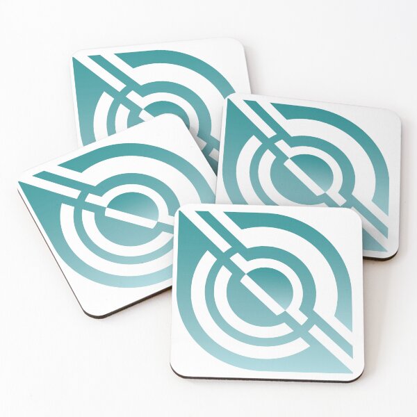 Item preview, Blue geometric spaceship abstract galaxy designed and sold by Carolina Salazar.