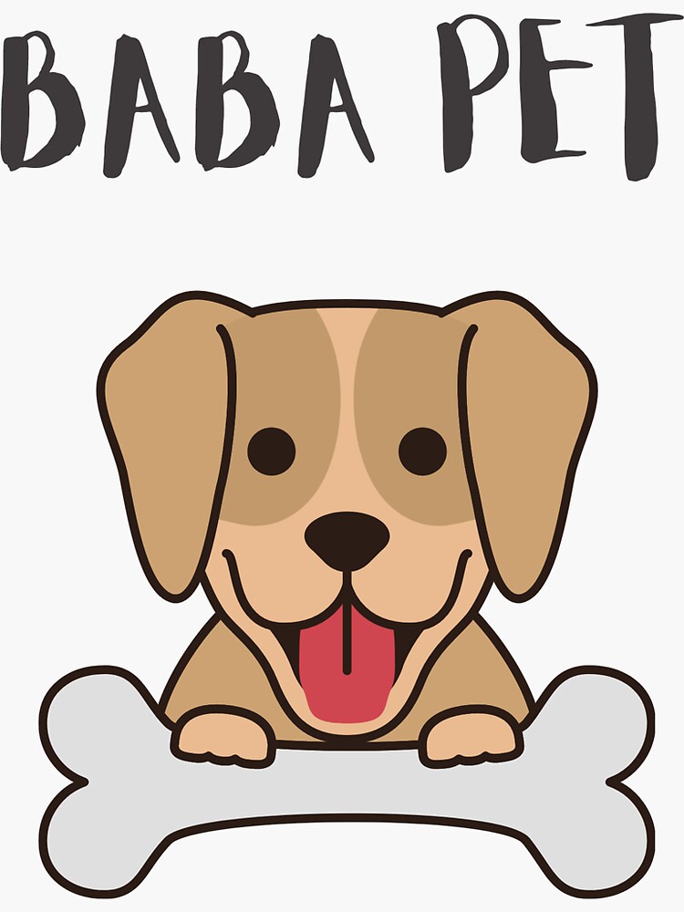 "baba pet Sticker" Sticker for Sale by fashionstylee Redbubble
