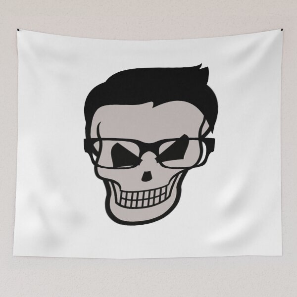 Item preview, SMILING SKULL AND GLASSES designed and sold by DomGDesign.