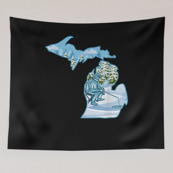 Item preview, Michigan Ice Fishing State Map Gift For Fis designed and sold by tolivia.