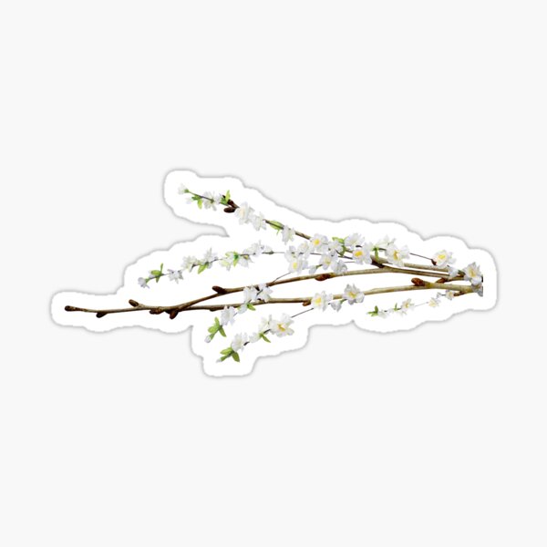 Item preview, Spring Willow Twig with White Flowers designed and sold by Phantasmal-2-do.