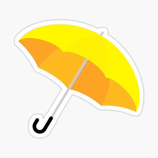 Yellow Umbrella Stickers | Redbubble