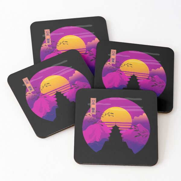 Item preview, Japanese shrine retrowave designed and sold by Meowanime99.
