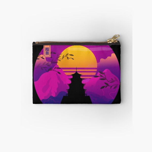 Aperçu de l'œuvre Retrowave sanctuaire japonais créée et vendue par Meowanime99.