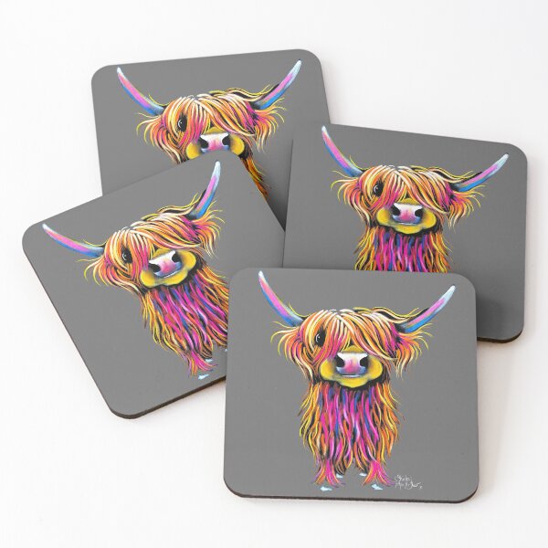 Item preview, HiGHLaND CoW PRiNT SCoTTiSH ' ONioN N GReY ' BY SHiRLeY MacARTHuR designed and sold by Shirley MacArthur Art.