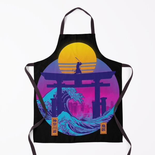 Item preview, kanagawa wave in torri gate retrowave designed and sold by Meowanime99.