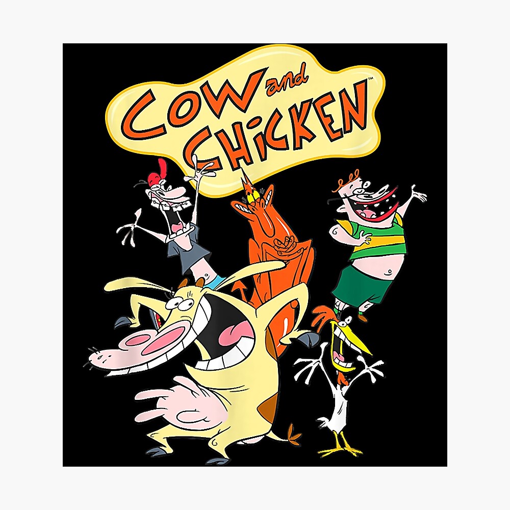 Characters cow & chicken cartoon