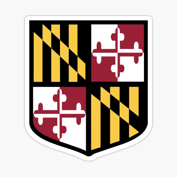 LPF USA Oval Baltimore Sticker (Maryland Flag City md Decal)