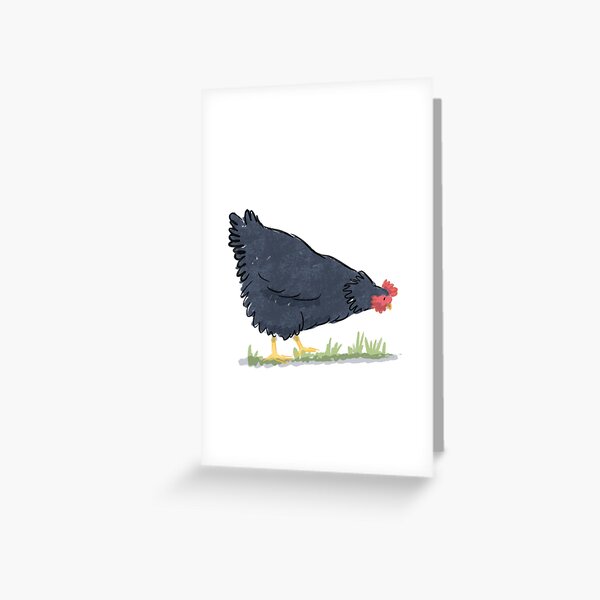 Big Black Chook Greeting Card
