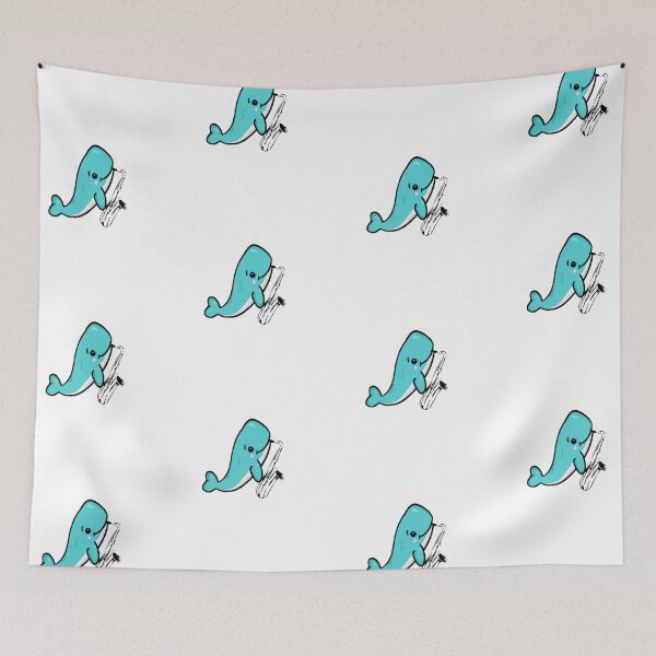 Item preview, WHALE PLAYING SAXOPHONE designed and sold by DomGDesign.