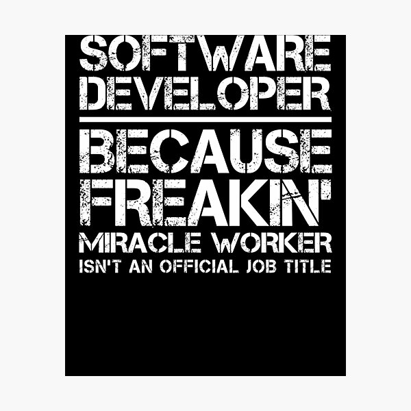 Artikel-Vorschau von Software Developer Miracle Worker, designt und verkauft von clickmostro.