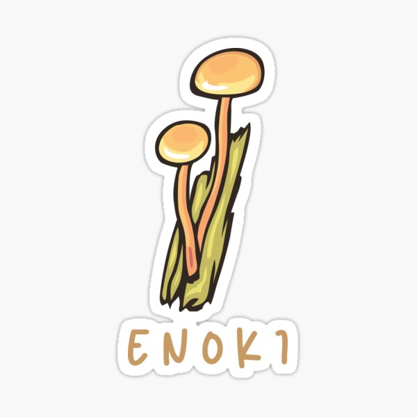 Enoki mushroom Sticker