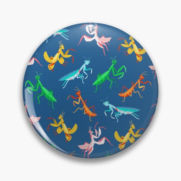 Item preview, A Simple Assortment of Praying Mantises - Mid Blue designed and sold by TigaTiga.