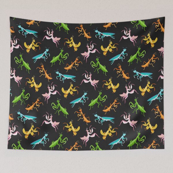 Item preview, A Simple Assortment of Praying Mantises - Black designed and sold by TigaTiga.