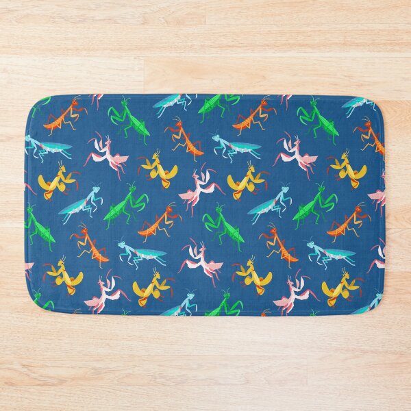 Item preview, A Simple Assortment of Praying Mantises - Mid Blue designed and sold by TigaTiga.