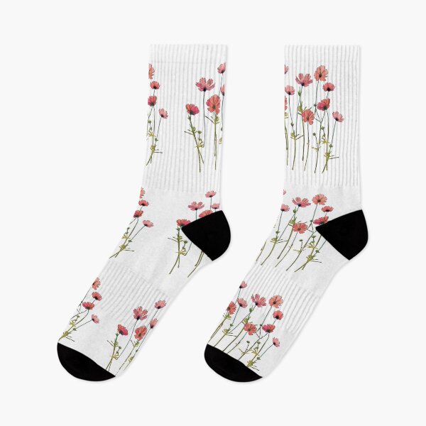 Item preview, Red Cosmos Flowers Watercolor designed and sold by Pavnud.