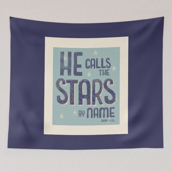 Item preview, He Calls the Stars by Name - Aqua designed and sold by Christine Philbrick.