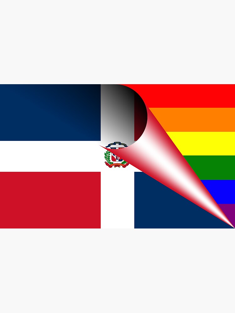 "Dominican Republic Flag Gay Pride Rainbow Flag" Sticker for Sale by