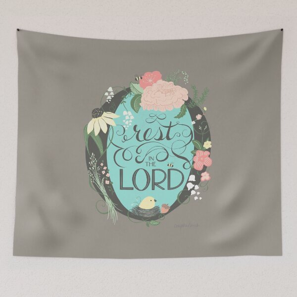 Item preview, O Rest in the Lord - Taupe designed and sold by Christine Philbrick.