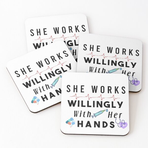 Item preview, She Works Willingly With Her Hands/ Nursing School T Shirt, Funny Nursing Shirt. designed and sold by mHmShop.