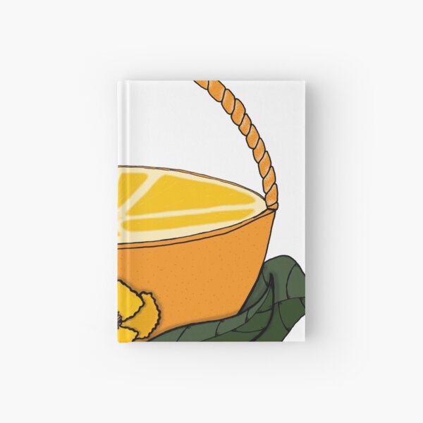 Orange Basket Hardcover Journal