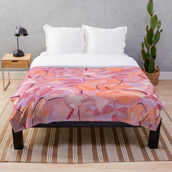 Aperçu de l'œuvre motif de fleurs de couleur rose et orange créée et vendue par Arne Smet.