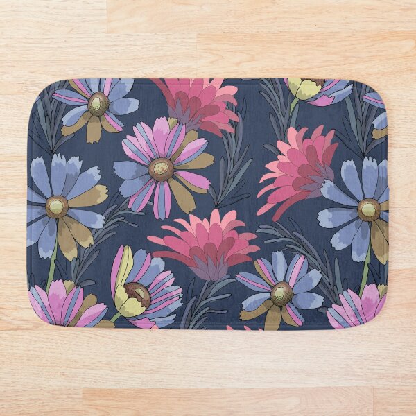 Item preview, pink and blue flowers pattern designed and sold by Arne Smet.