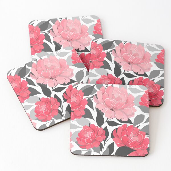 Item preview, pattern with peonies designed and sold by Arne Smet.