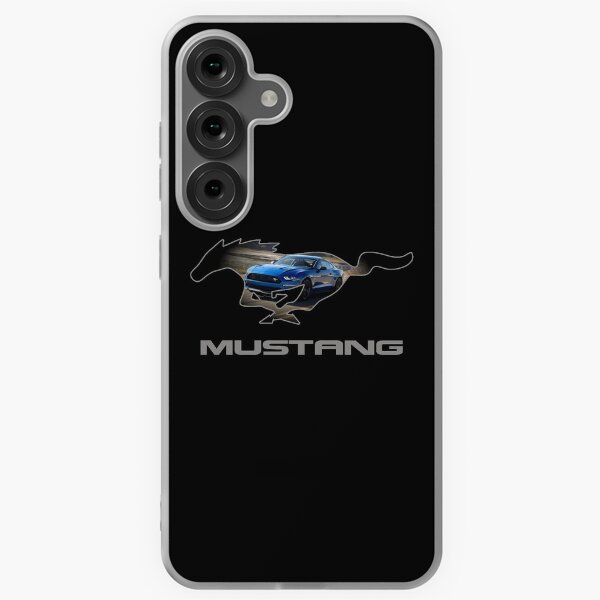 Aperçu de l'œuvre Conception de l'emblème du logo Ford Mustang GT (bleu sur noir) créée et vendue par TheCartist.