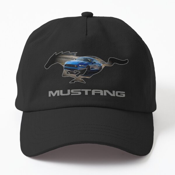 Aperçu de l'œuvre Conception de l'emblème du logo Ford Mustang GT (bleu sur noir) créée et vendue par TheCartist.