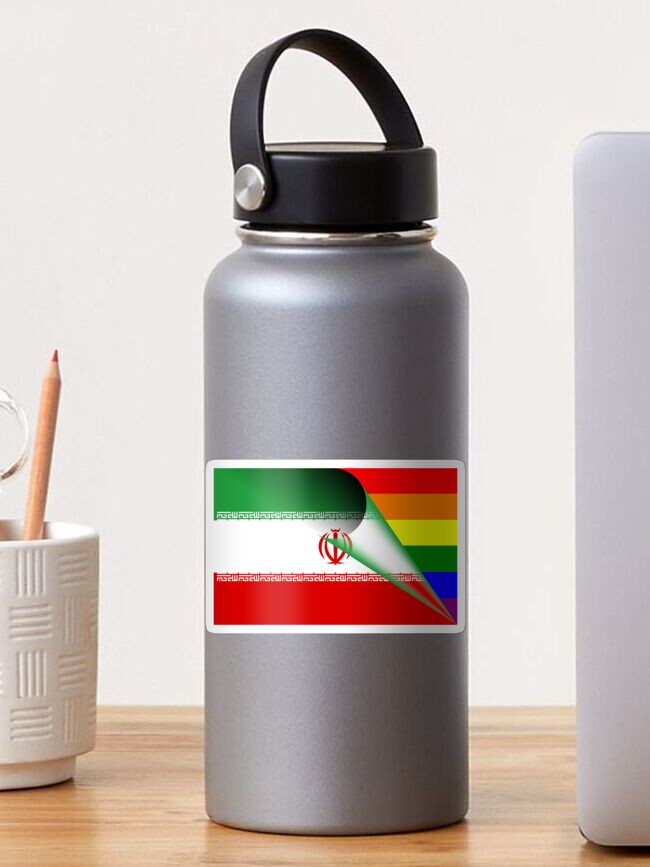 Iran Flag Gay Pride Rainbow Flag" Sticker by bigbadbear | Redbubble